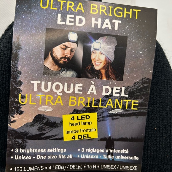 2 Ultra Bright LED Unisex Hats - Green and Black. NWT - Picture 2 of 5